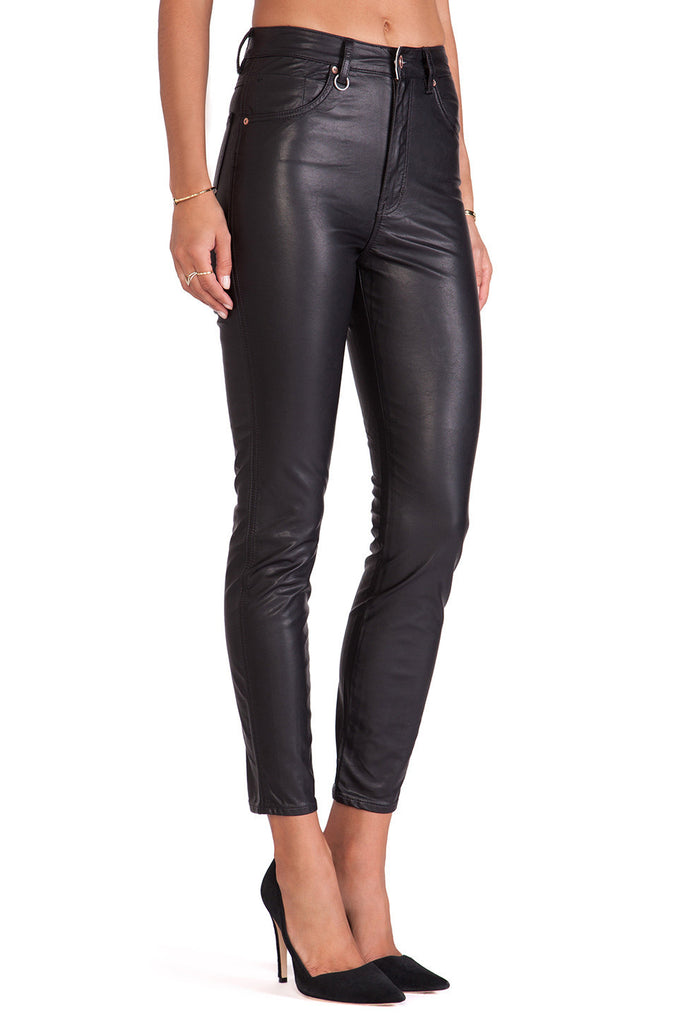 Marilyn Crop Faux Black