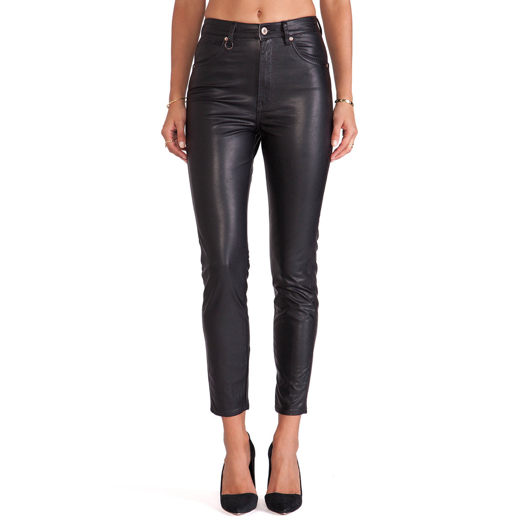 Marilyn Crop Faux Black