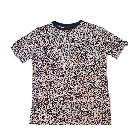 Panel Tee White Leopard