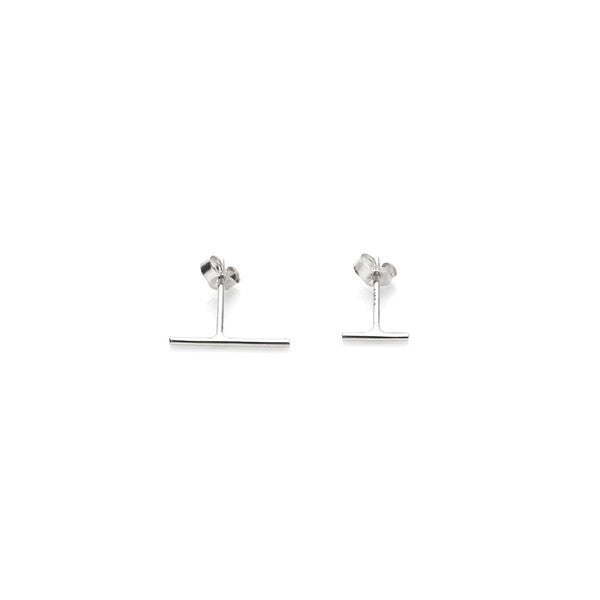 Line Earrings // Silver