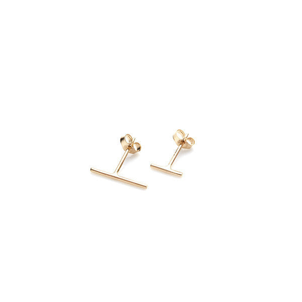 Line Earrings // Gold