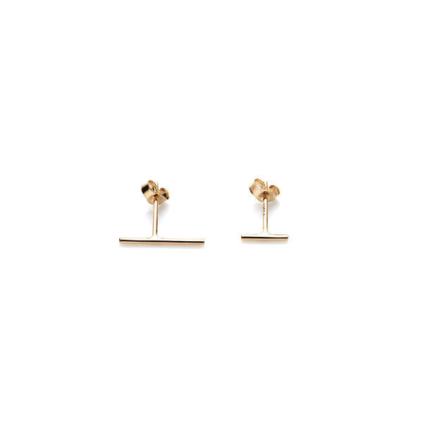 Line Earrings // Gold