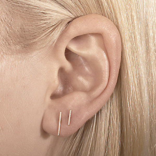 Line Earrings // Gold