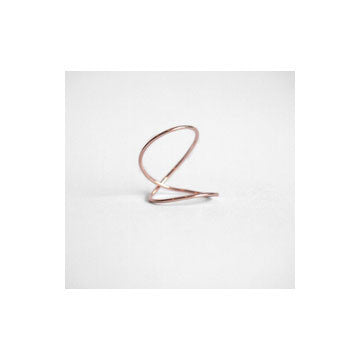 Cross Over Ring Rose Gold