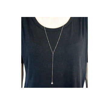 Drop Disc Necklace Gold