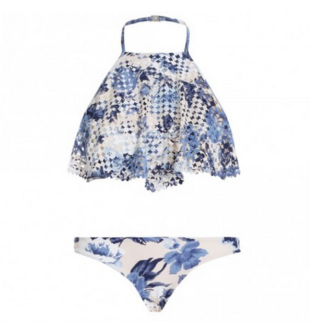 Floral Hydra Perforated Bikini