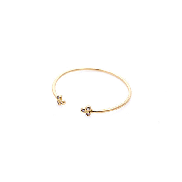 Trinity White Diamond Ring // Gold
