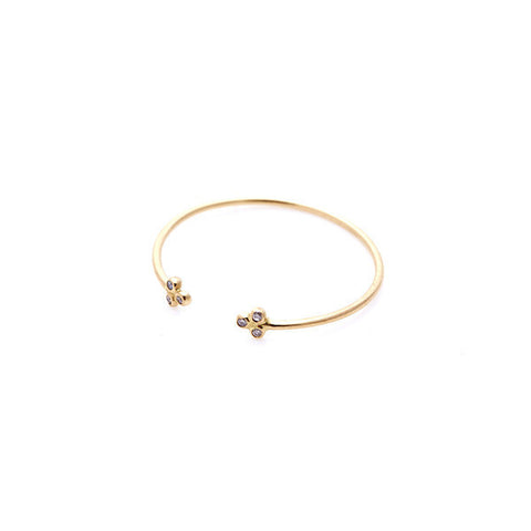 Trinity White Diamond Ring // Gold