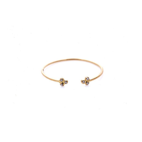 Trinity White Diamond Ring // Gold