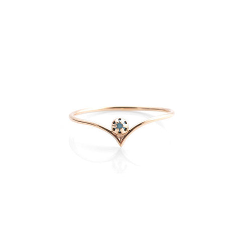 Turquoise Drop Ring // Gold