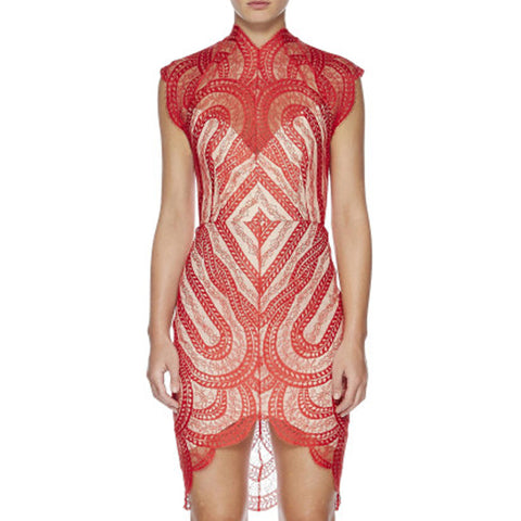 Venus Fitted Dress - Red