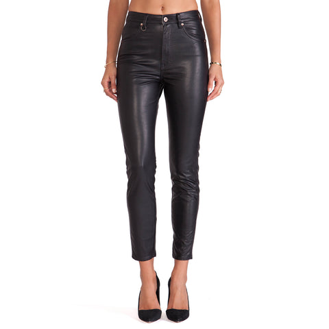 Marilyn Crop Faux Black