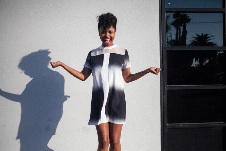 Ombre Woven Tee Dress