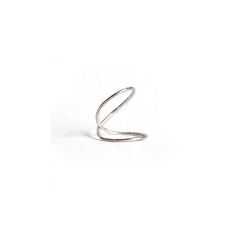 Cross Over Ring Silver